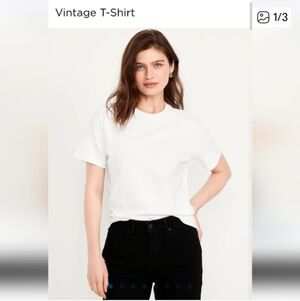 NWT Women's Old Navy Vintage Classic White T-Shirt Small